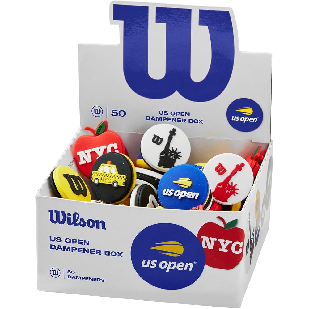 Wilson US Open Dampener Box 50 Pieces Tennis Racket Vibration Dampeners