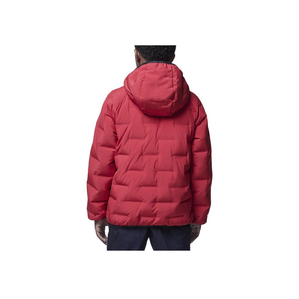 Jordan Comfortable Soft Warm Hooded Down Jacket Kids Outerwear Fitness-Red HQ7152-687