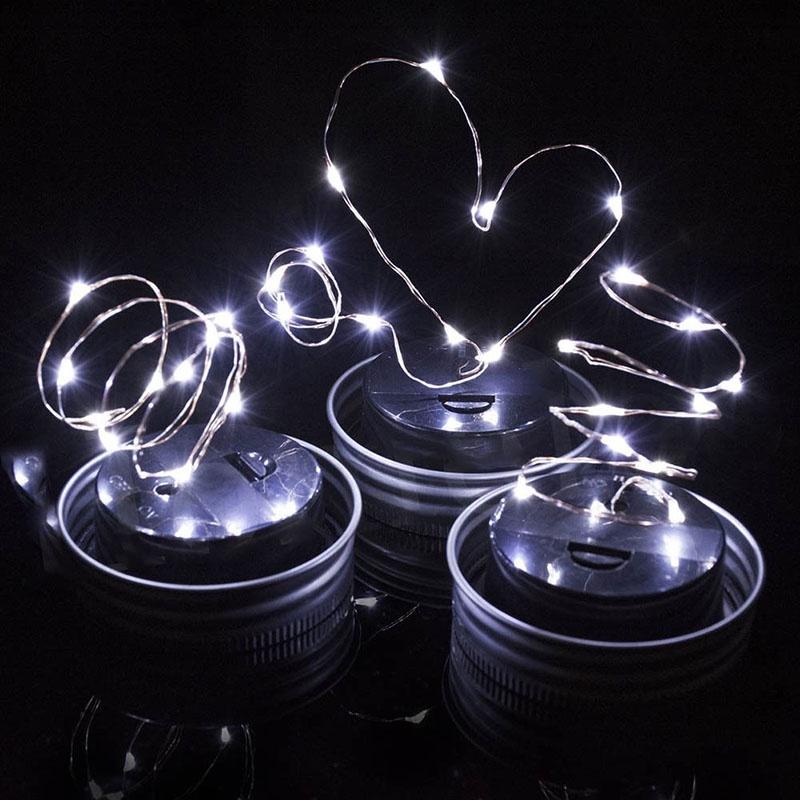 Enchanting 10led Outdoor And Indoor Solar Mason Jar Light Lids For Beautiful Weddings