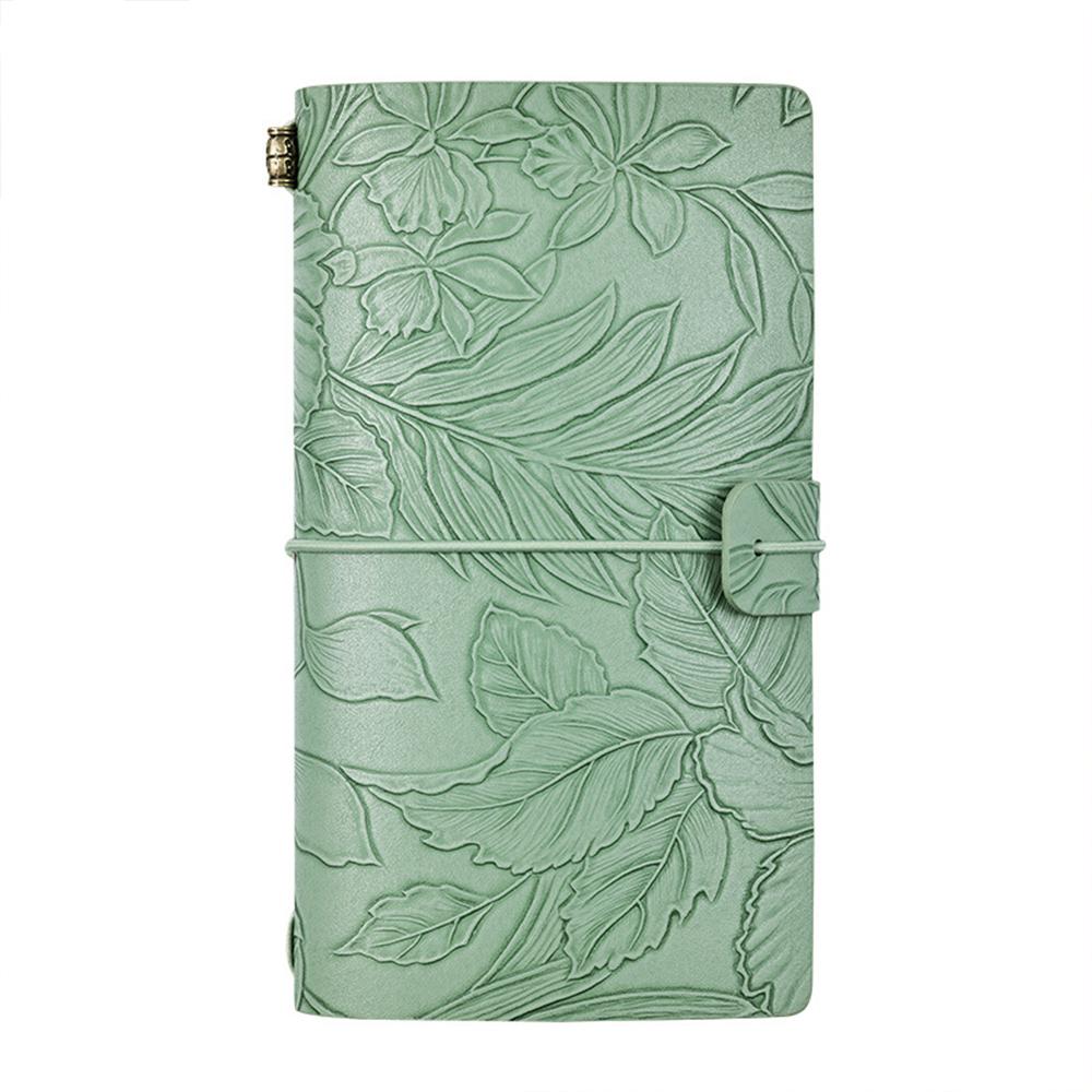 (Logo Can Be Engraved) A6 Student Printed Ledger, Leather Business Notebook with Strap, Notepad, Travel Diary, Portable Memo, Meeting Record Book