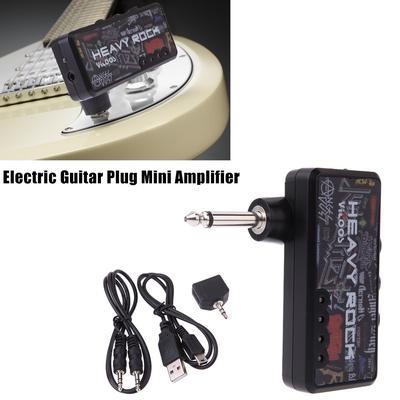 Vitoos E-Gitarren-Stecker, Mini-Kopfhörerverstärker, Verstärker, Heavy Rock, kompakt, tragbar