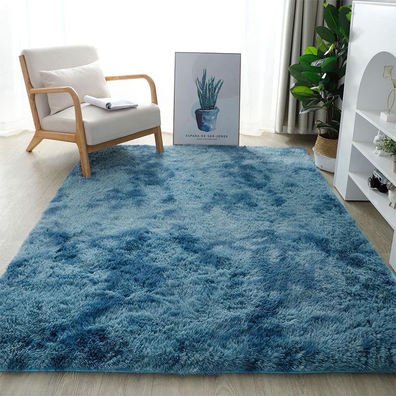 Tapis à poils longs Peluche Lavable en machine Antidérapant Insonorisant Épaissi Salon Table basse Couverture Chambre Tatami Baie vitrée Tapis de sol 40 * 60 cm (1.0)
