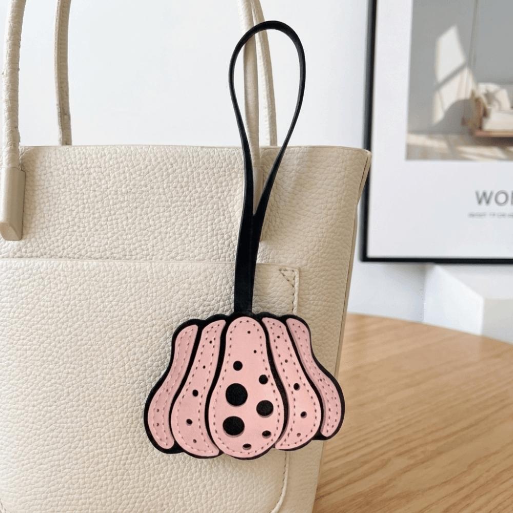 Polka Dot Halloween Bag Pendant Solid Color Beg Accessories Creative Pumpkin Keychain  Bag Charm