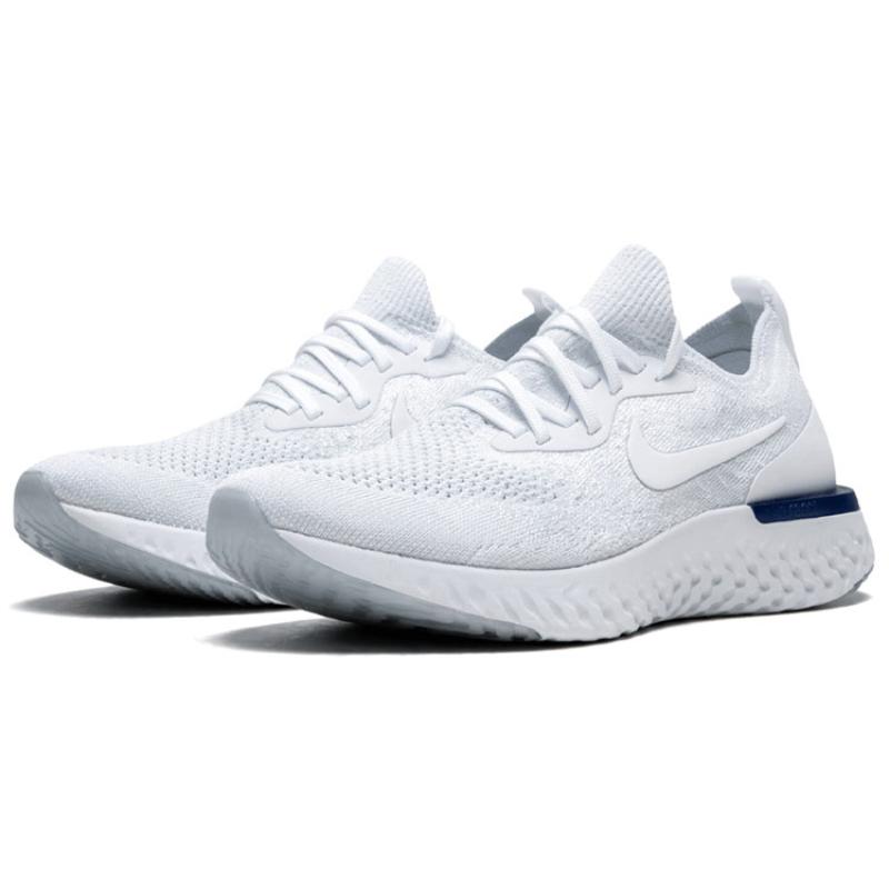 Nike Epic React Flyknit White Racer Blue Women's Sneakers AQ0070-100