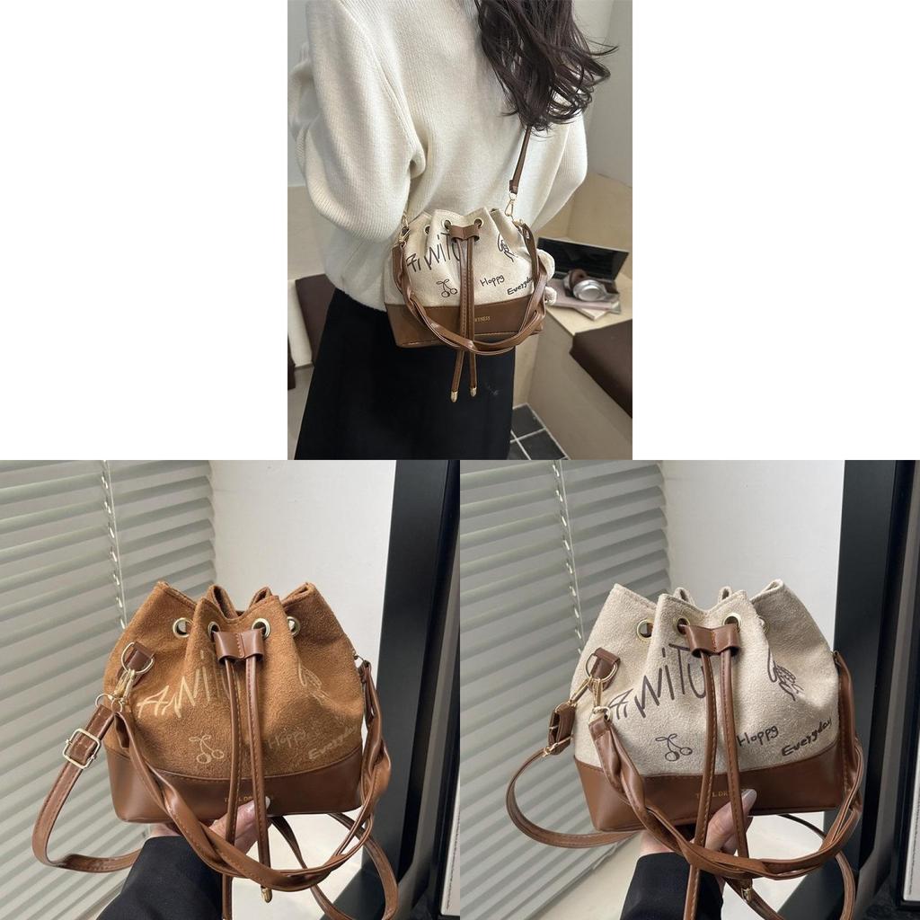 Crossbody Bag For Women With Pu Material And Drawstring Closure For Daily Use