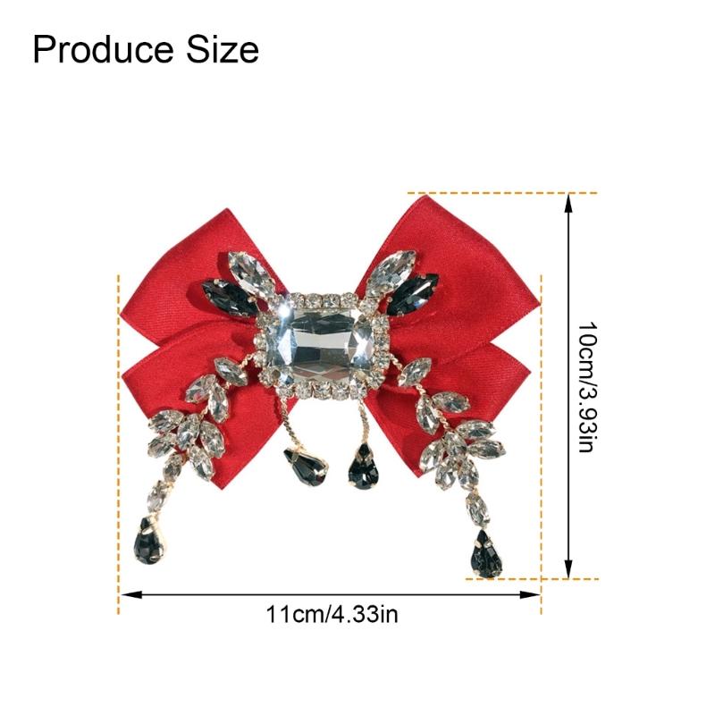 Einfarbige Retro Schleifen Anstecknadeln Strass Mantelnadel Legierungen Kleiderbroschen für Kostüm und Event