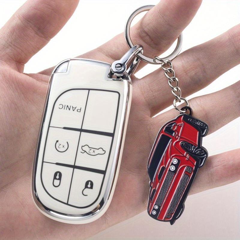 1PC Three-dimensional Car Keychain Creative Zinc Alloy Enamel Pendant Metal Keychain