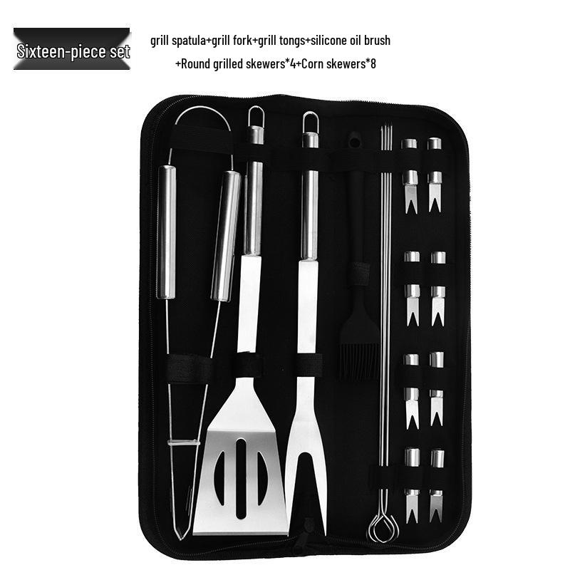 Stainless Steel BBQ Grilling Tool Set for Outdoor Cooking