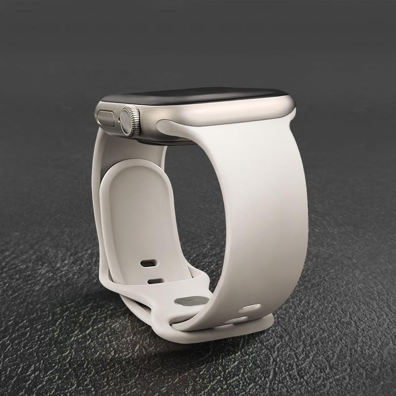 Sport Silicone Strap For Apple Watch Bands 44mm 46mm 42mm 45mm 41mm 49 40mm Correa Bracelet iWatch series 10 11 9 8 7 ultra 3 SE