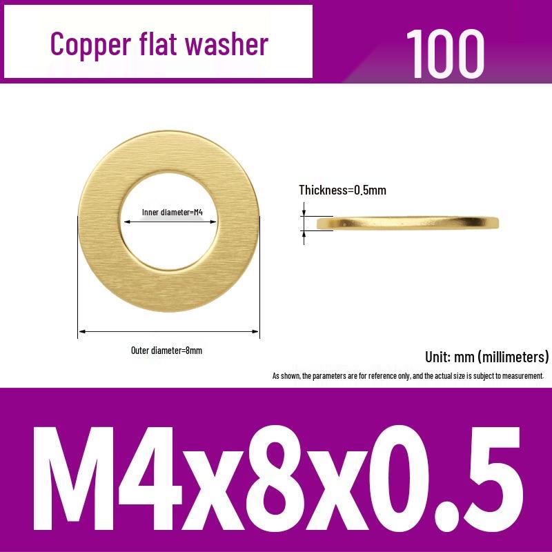 Ultra-Thin Brass Flat Washer Round Shim (Sizes M2-M20)