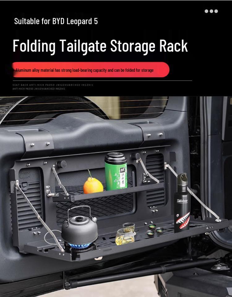 BYD Leopard 5 Tailgate Aluminum Folding Storage Rack