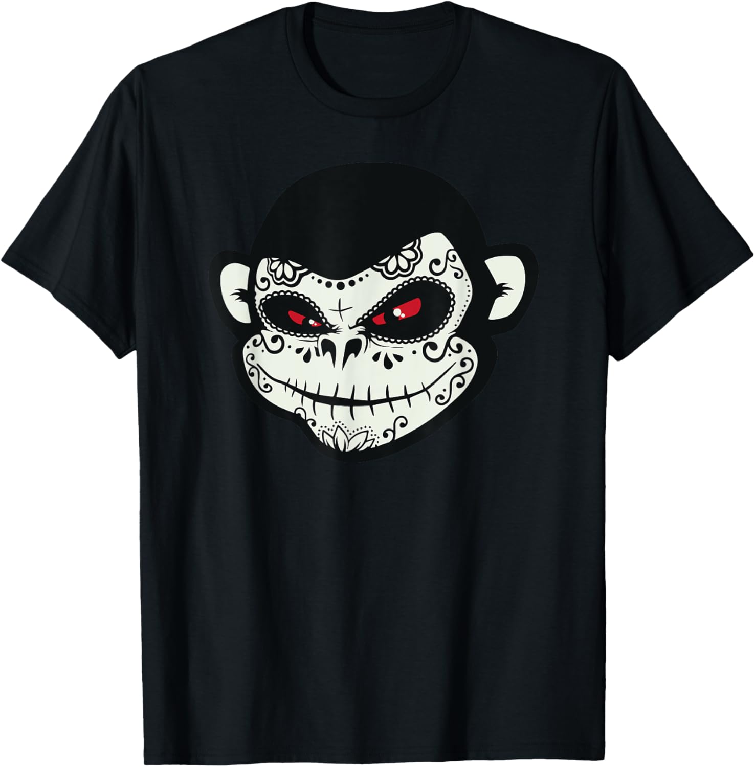 Sugar Skull Monkey Dia De Los Muertos Calavera Pun T-Shirt XXXL
