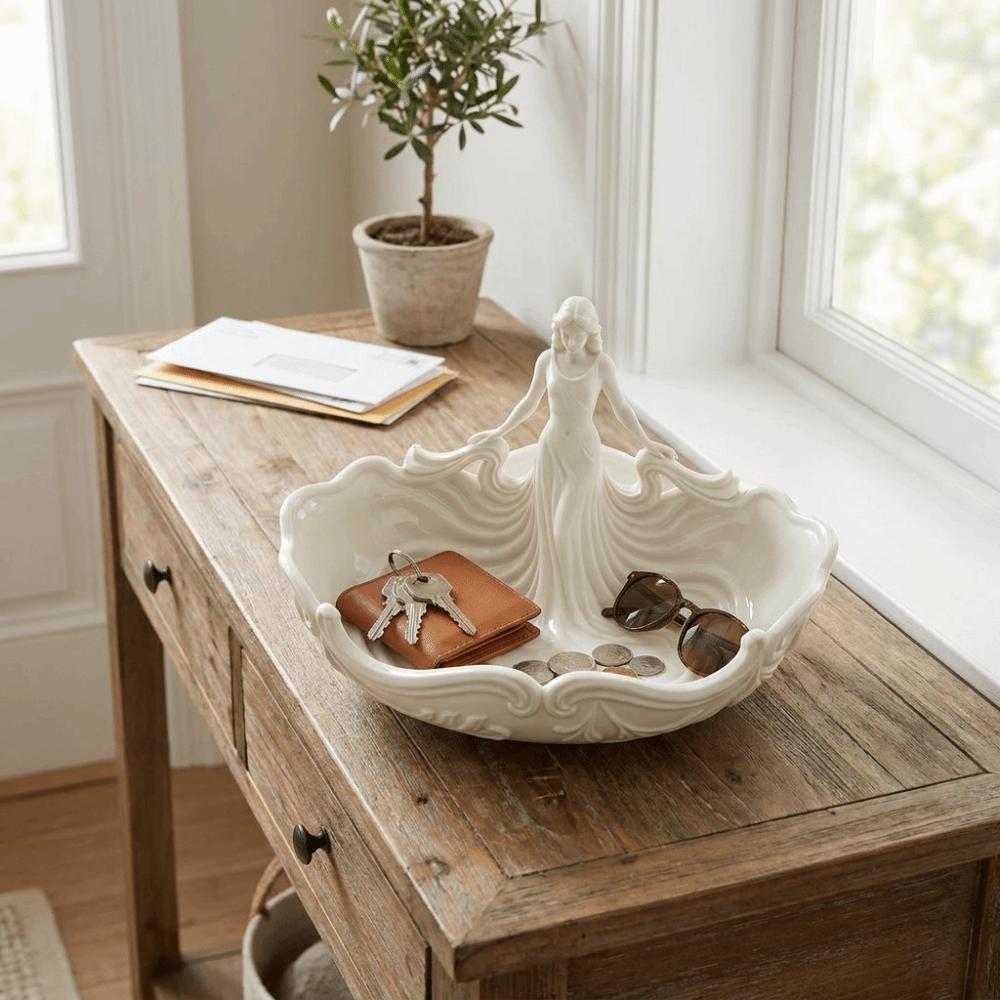 Perfect Elegant Jewelry Storage Tray Simple Statue-Shaped Decorative Storage Tray Home Desktop Tray Home Desktop