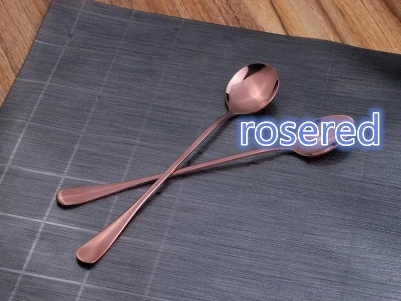 

Кофейная ложка из нержавеющей стали с длинной ручкой Кухонные ложки Десертная чайная ложка rosegold