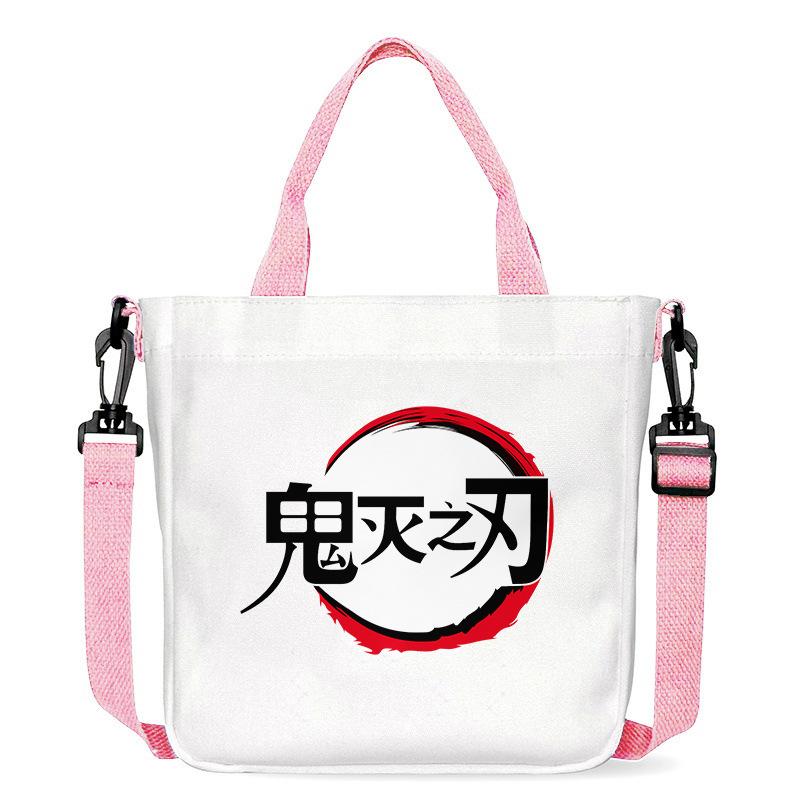 Japan cartoon comics Demon Slayer Print Canvas Bag Stylish Women's Handbag Large Capacity Casual Shoulder Bag 7560