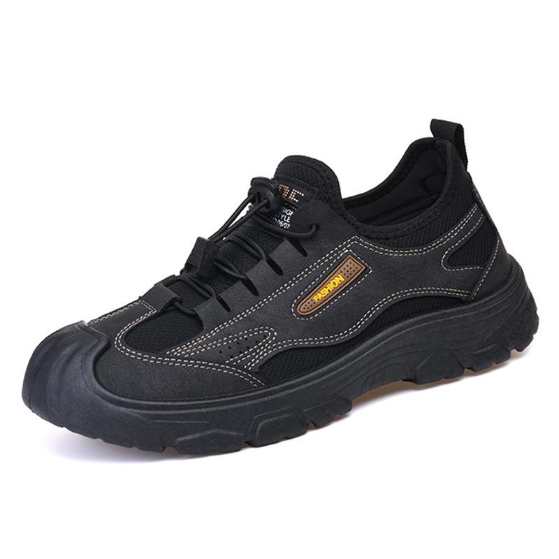Men's Spring/Autumn Non-Slip Breathable Hiking Shoes - Versatile, Fashionable, Soft Sole, Wear-Resistant Casual Dad Shoes