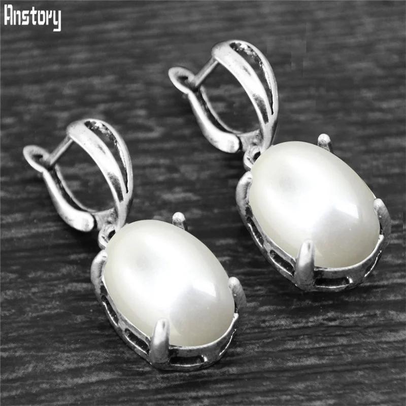 Vintage Natürlicher Quarz Jade Amethyst Krallen Anhänger Ohrringe Antik Versilbert Stein Unakit Mode Damen Schmuck