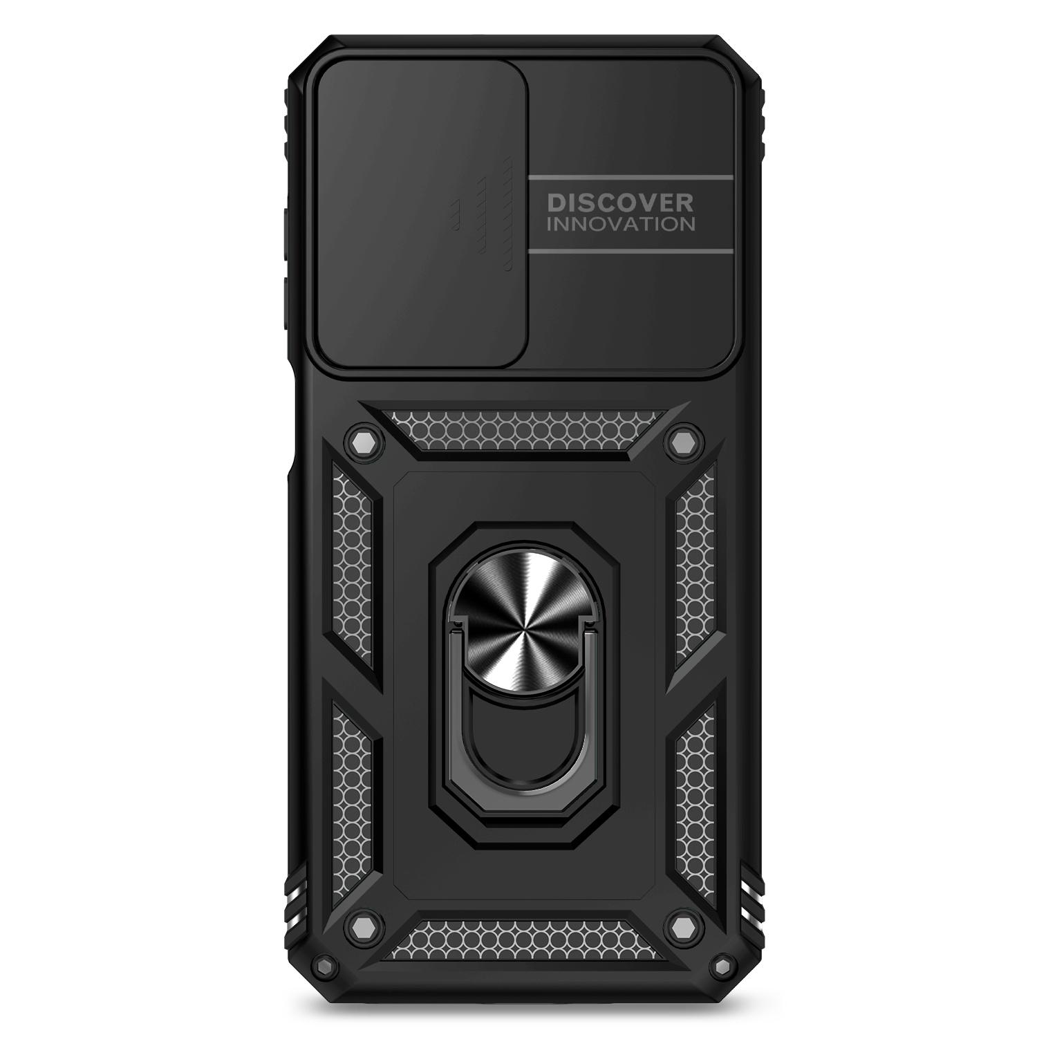 

For Samsung Galaxy A26 5G Case PC+TPU Phone Cover with Lens Protection Kickstand Blue