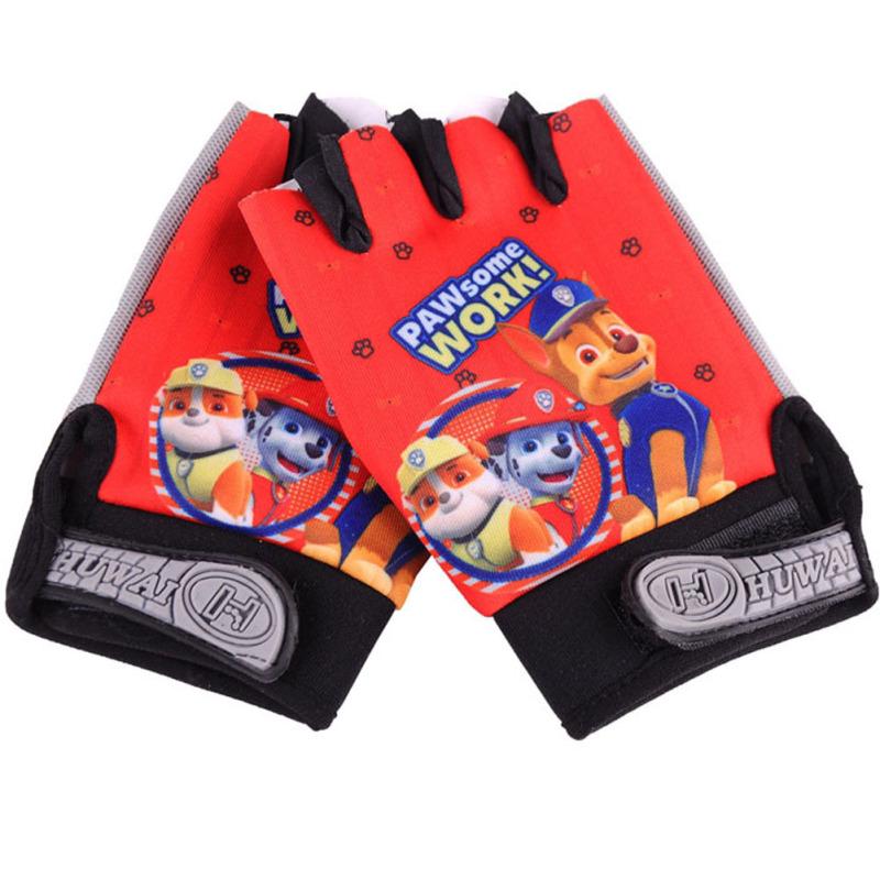 Cartoon Boys Girls Cycling Gloves Half Finger Breathable Balance Bicycle Gloves Child Riding Sport