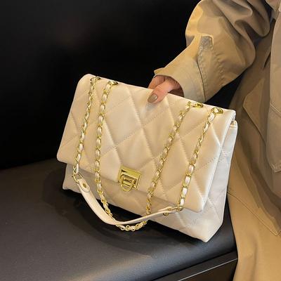 Textured Retro Shoulder Messenger Bag Autumn and Winter New Solid Color Casual Messenger Large Capacity Portable Small Square Bag