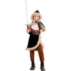 Children's Medieval Dark Viking Female Warrior Costume, Halloween Christmas Costume