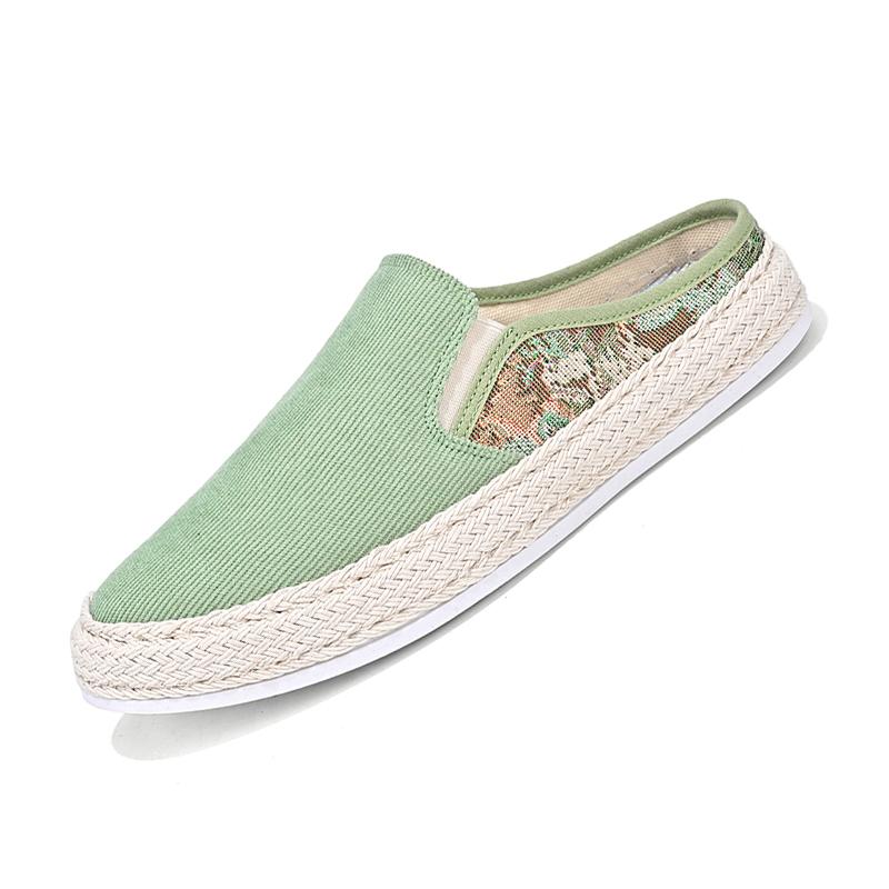 Casual Men Shoes Fashion Sports Shoes Men Personality Men Sneakers Half Slippers  Corduroy Loafers Men's Shoes Corduroy Loafers
