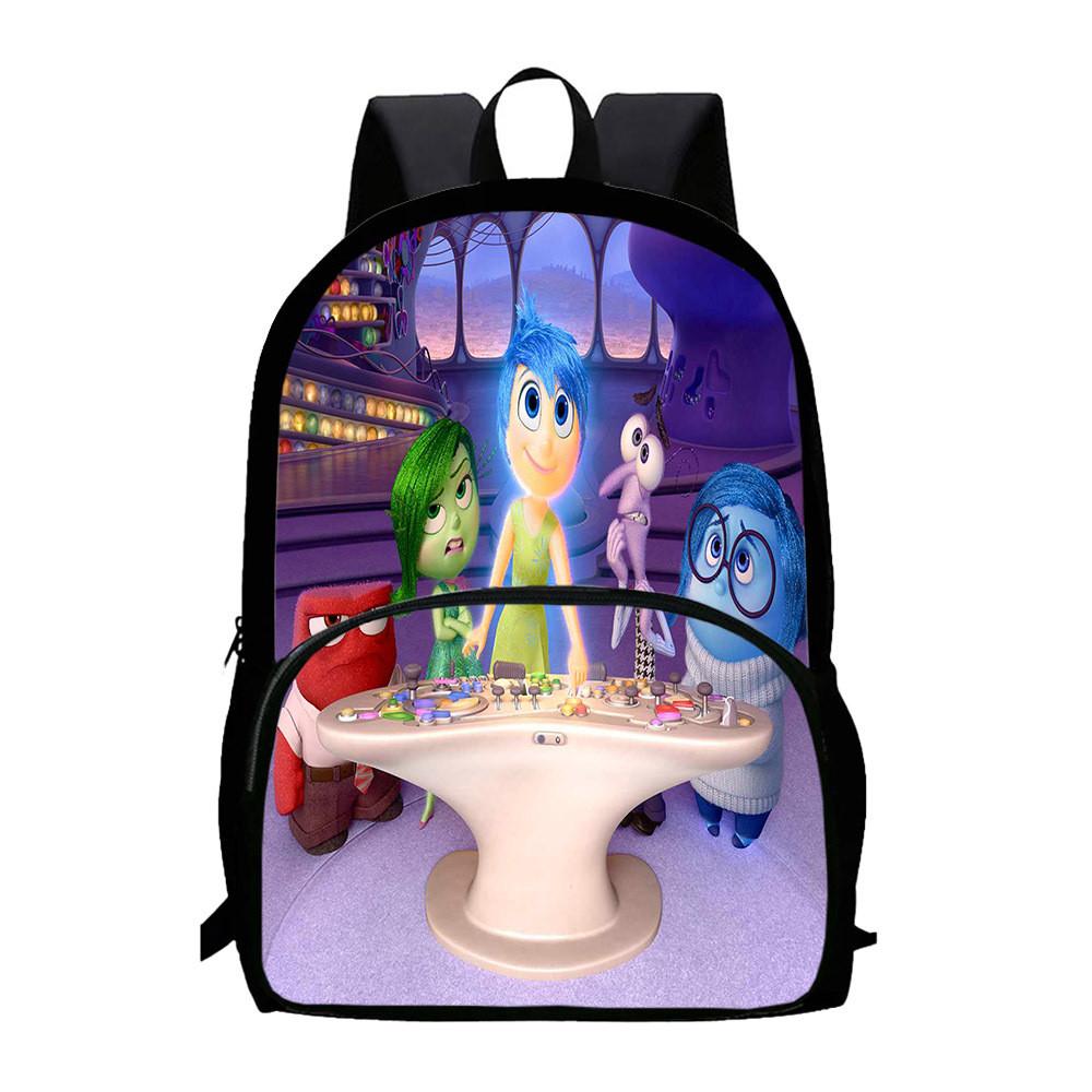 Inside Out 2 Student Backpack Large Capacity Oxford Cloth School Bag Unisex