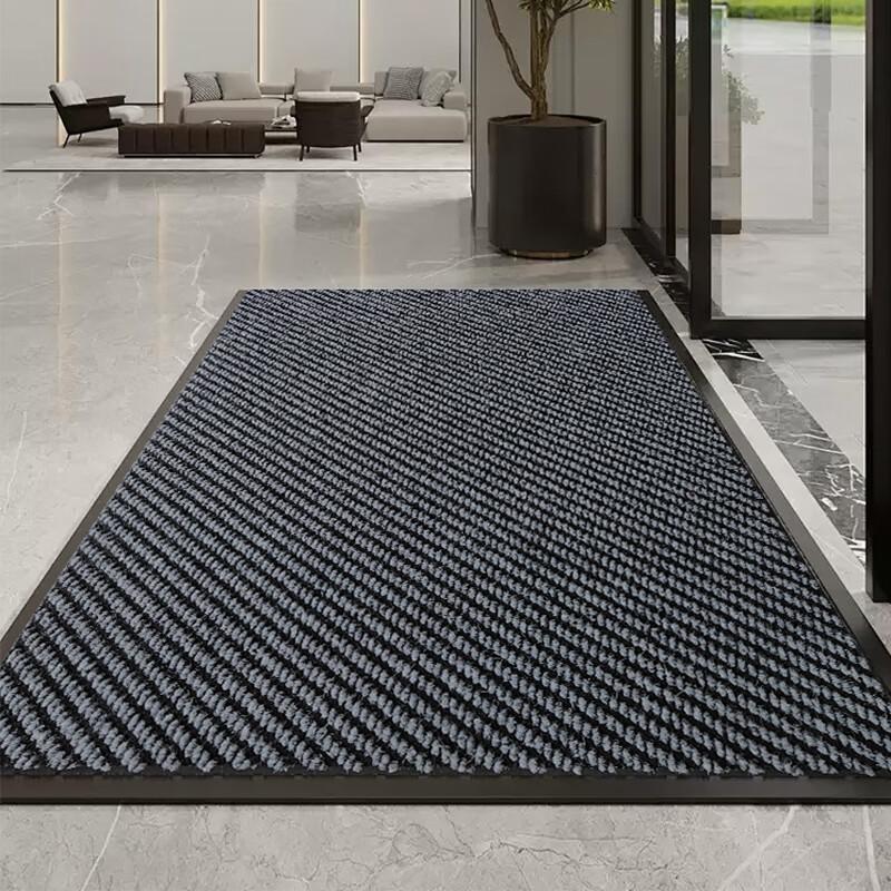 Jushiyi Entrance Door Mat, Hotel Villa Non-Slip Floor Mat, Low Maintenance, Dirt-Resistant Doormat, 60*90cm, Meteor Pattern, Gray