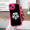 Aesthetic Pentagram Phone Case for iPhone 17 16 15 14 13 12 11 Air Pro Max Plus Red Soft TPU Shockproof Cover