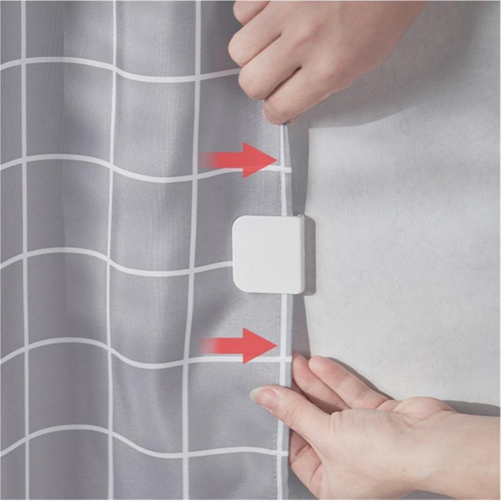 2/4/8Pcs Shower Curtain Clips Curtain Edge Retainers Curtain Holders Wind Fixed Hook Shower Curtain Clamp Bathroom Accessories