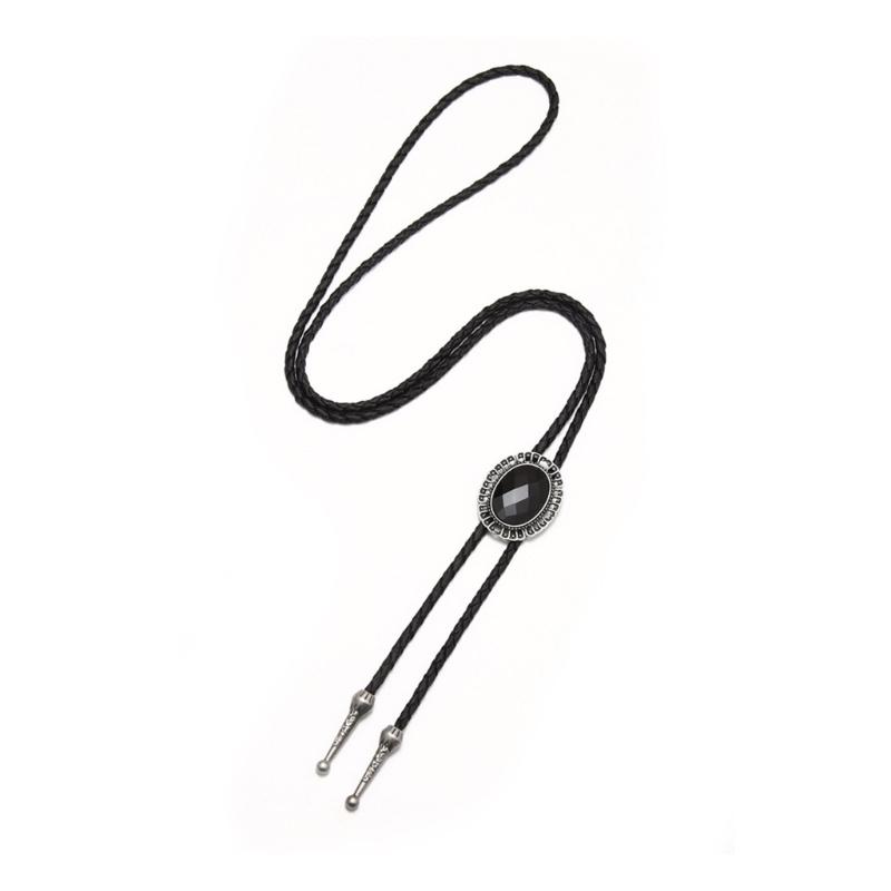 Болт для мужчин Карнавалы Западный галстук-боло Стразы Декор Хэллоуин Галстук 1 античный серебряного