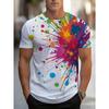 Men's T-shirt, 3D Printing, Round Neck and Short Sleeves, Casual Daily Wear