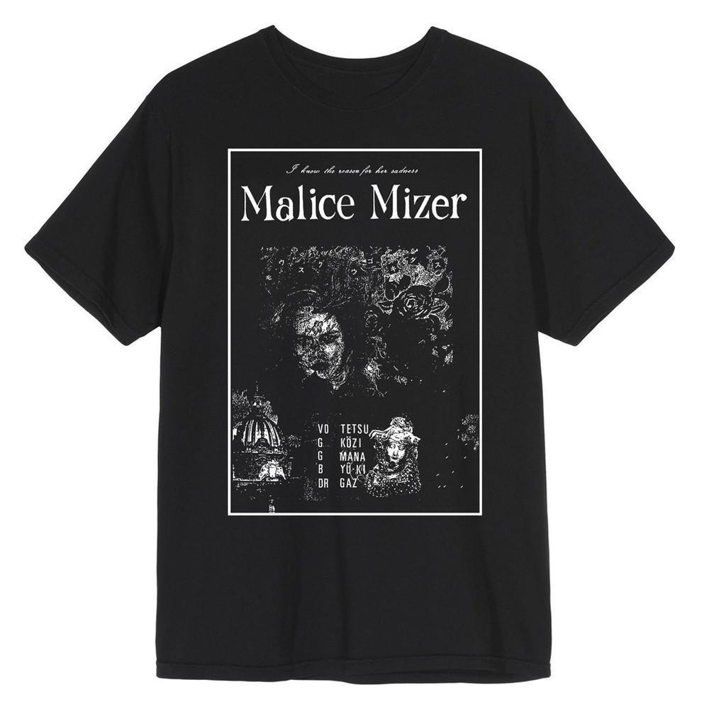 Классическая Malice Mizer Я знаю причину ее грусти Тур S-235XL Футболка C22.73 Унисекс Футболка L