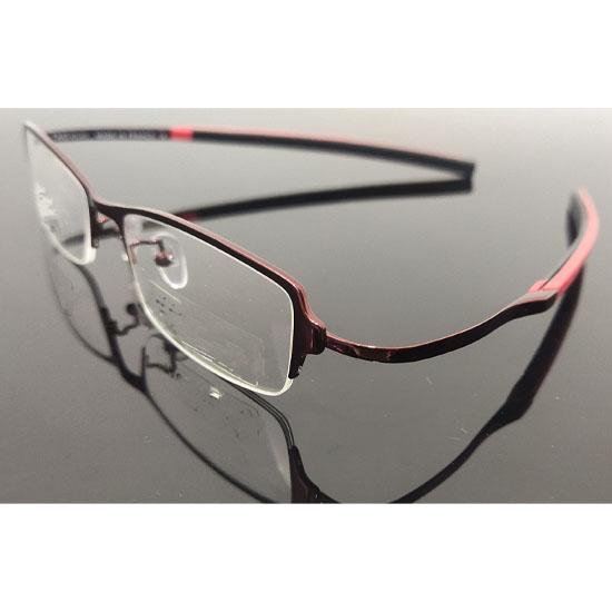 

RSINC Valentine day offer Half Rim Tag eye, Light weight frame/eyeglass/Spectacle Non-Foldable Red -Black TH0343 C5 52-18-140 NF-03