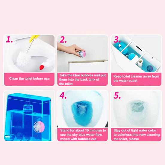 10Pcs Toilet Tank Cleaner Tablets Two-Color Automatic Toilet Bowl Cleaners Long-Lasting Deodorizers Scent Toilet Block