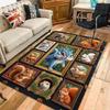 Squirrel Portrait Gallery Pattern Rug Floor Mat for Living Room or Bedroom Soft and Comfortable Carpet a Gift for Birthday and Holiday.