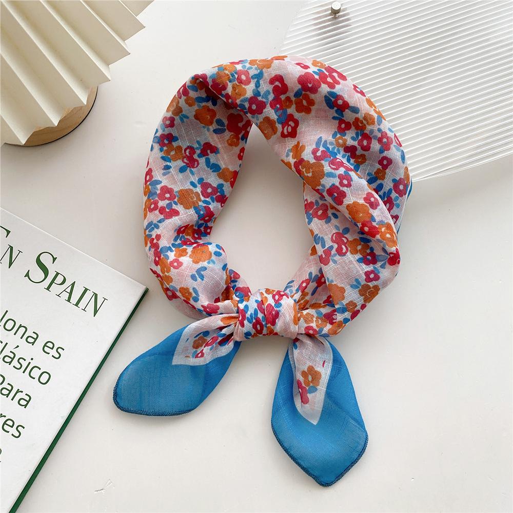 

Маленький квадратний шарф з бавовни та льону. Шовковий шарф. Жіночий весняно-осінній новий стиль. Художній та універсальний модний темпераментний пов’язка. 58*58cm