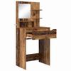 Bedroom Dressing Table with Shelf Reclaimed Wood Look 31.5 x 15.6 x 53.1 in (80 x 39.6 x 135 cm)