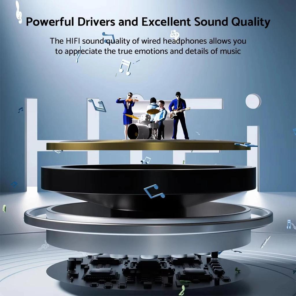 9D Surround Bass Type C&3.5mm Headsets Wired Earphones In-ear Headphone Gamer Earphones for Samsung Earbuds with HD Mic Handfree