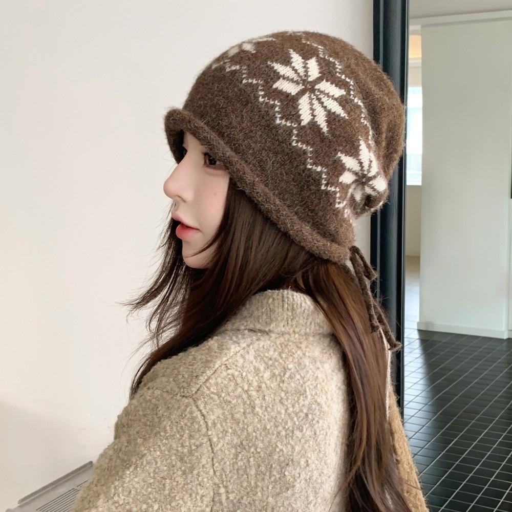 Drawstring Beanies Hat Keep Warm Winter Hat Fashion Skullies Cap  Autumn