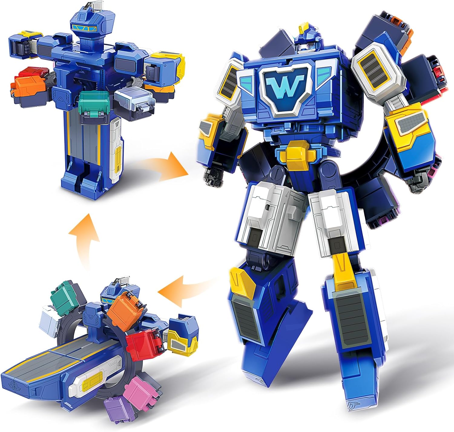 

Super Wings 2-в-1 Мини-самолет-трансформер с световыми и звуковыми эффектами, Трансформируемая игрушка для девочек и мальчиков от 3 лет, Синий 3-in-1 robot