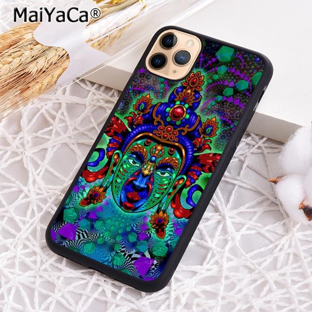Neon Psychedelic Trippy Buddha Art Phone Case For iPhone 17 Air 16 Pro Max 15 14 Plus 12 13 Shell Cover Coque