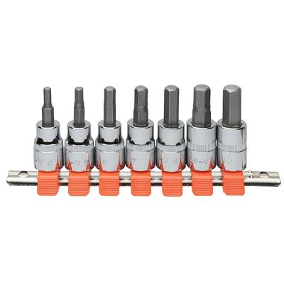 (STRAIGHT) 3/8" (9.5mm) Hex Bit Socket Set, 7 Pieces, 10-5800