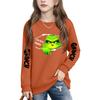 Boys Girls Child Fashion Daily Versatile Casual Crewneck Sweatshirts Daily Long Sleeve Patchwork Top Sweatshirts
