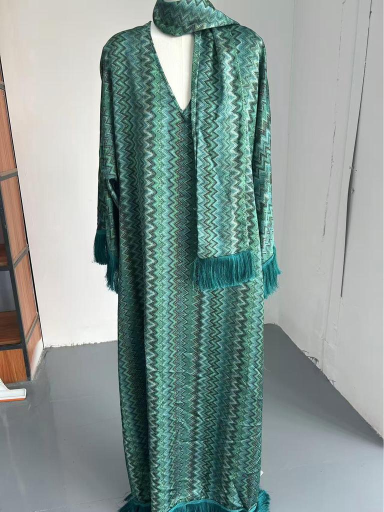 2026 Stylish European & American Women's Elegant Long Tassel Dress