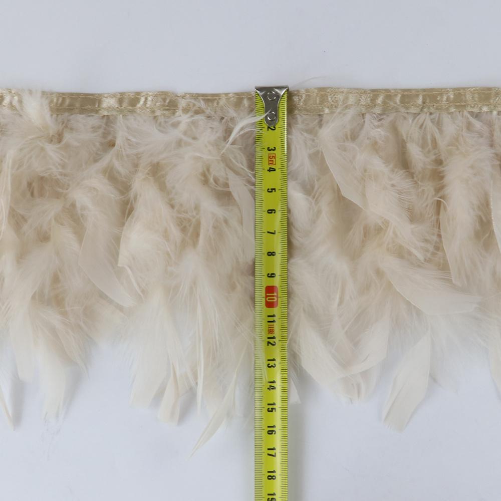1Meter Natural Turkey Feathers Trims Height 10-15Cm Crafts Wedding Party Clothing Decor Diy Feather Ribbon Sewing Decoration