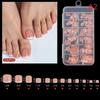 Artificial Short Square Toenails 120Pcs White Full Cover Press On Toe Nails for Women Summer Beach Holiday