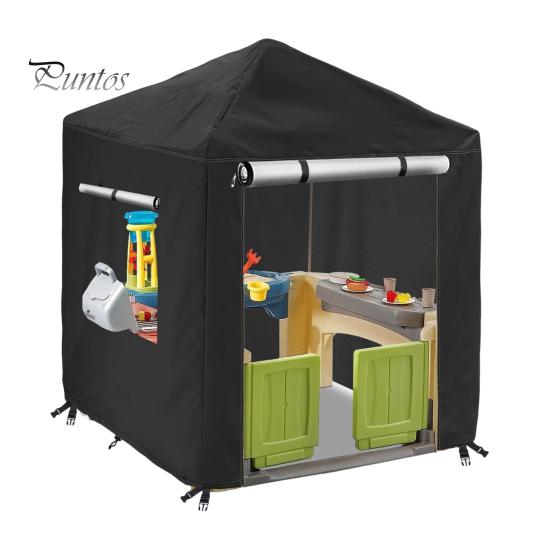 

Детский игровой домик на открытом воздухе с застежкой-молнией, водонепроницаемый, устойчивый к ультрафиолетовому излучению, простой в установке, защитный чехол для игрового домика чёрный