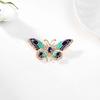 Trendy European-American Style Colorful Drip Oil Butterfly Brooch - Fashionable Animal Corsage and Clothing Accessory.