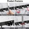 Stainless Steel Wall-Mounted Garden Tool Organizer Rack – Multi-Tool Holder with Hooks – Space-Saving Storage for Home, Kitchen, or Garage